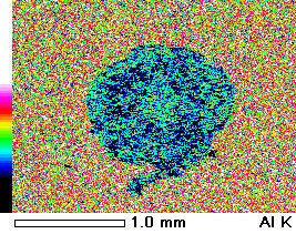 ハードスポットのSEM-EDX面分析Al